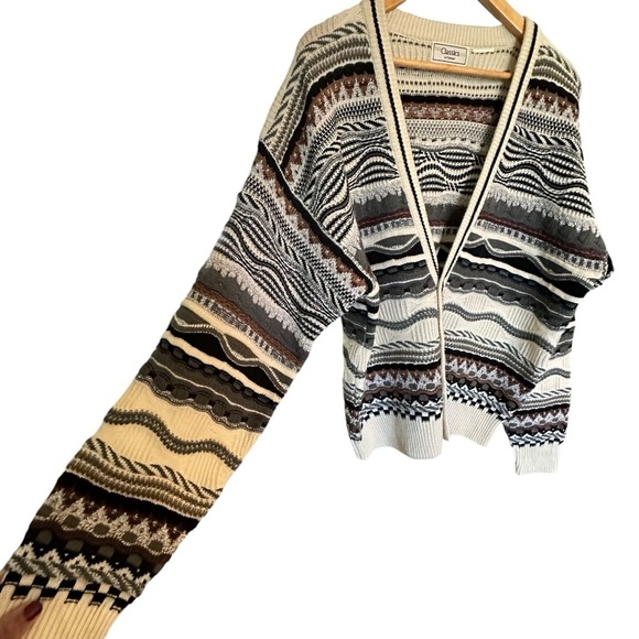 Classics by Palmland Multi Color, Multi Patterned, Four Button Men’s Cardigan - Picture 6 of 11